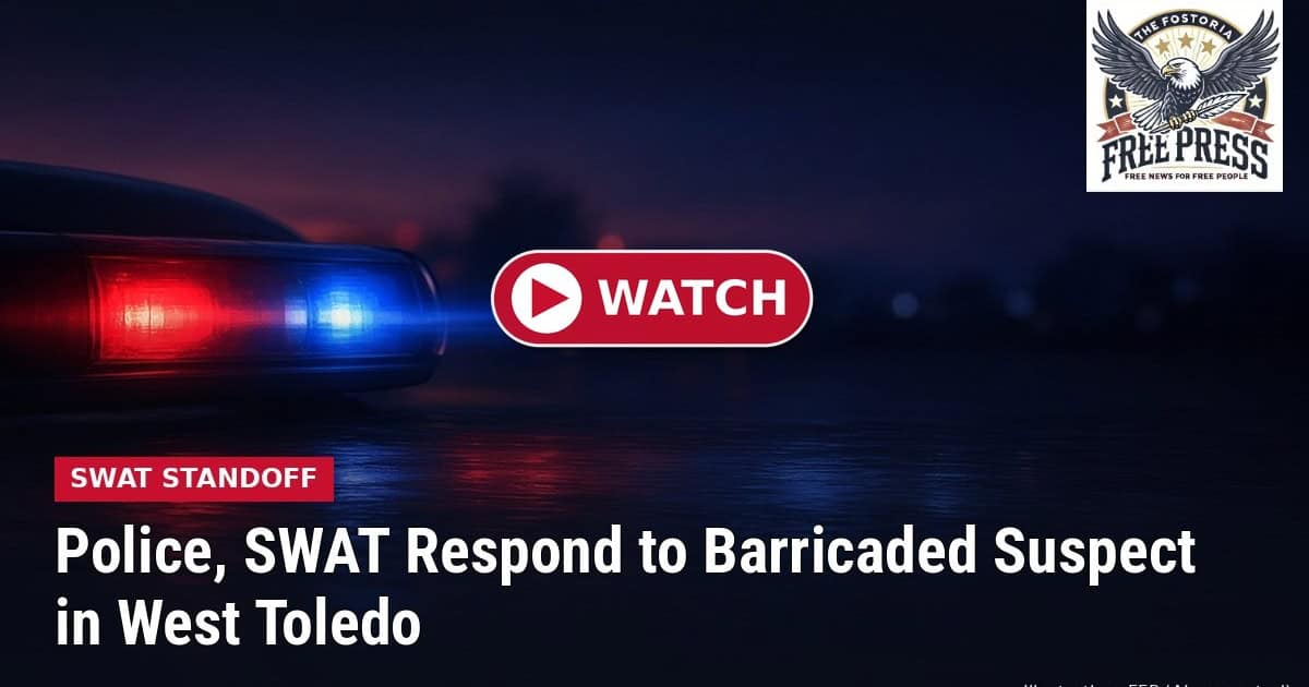 Fostoria News Police and SWAT team respond to barricaded suspect in West Toledo.